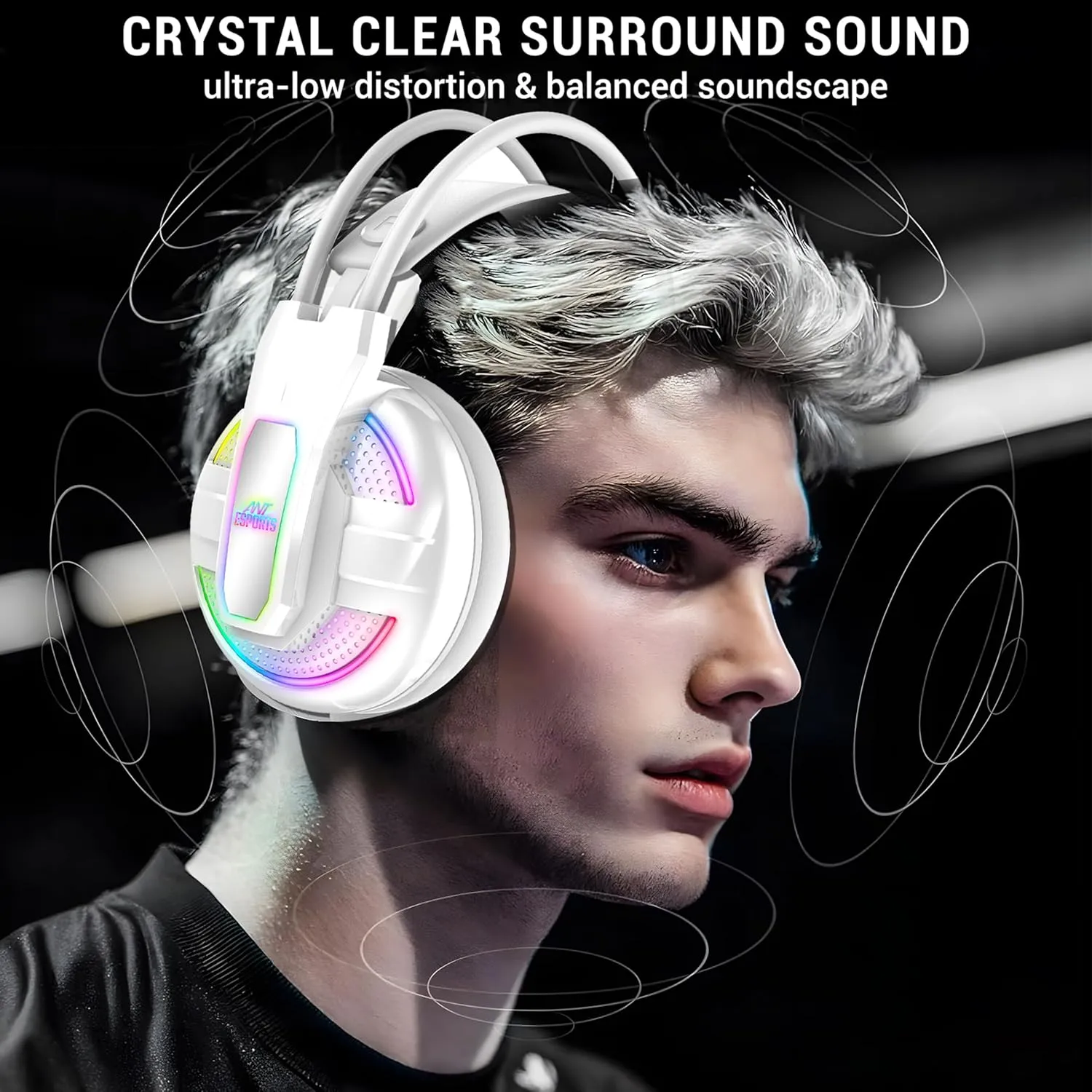 Ant Esports USB Gaming Headphone H525 Pro White view 4